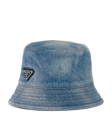 denim prada hat